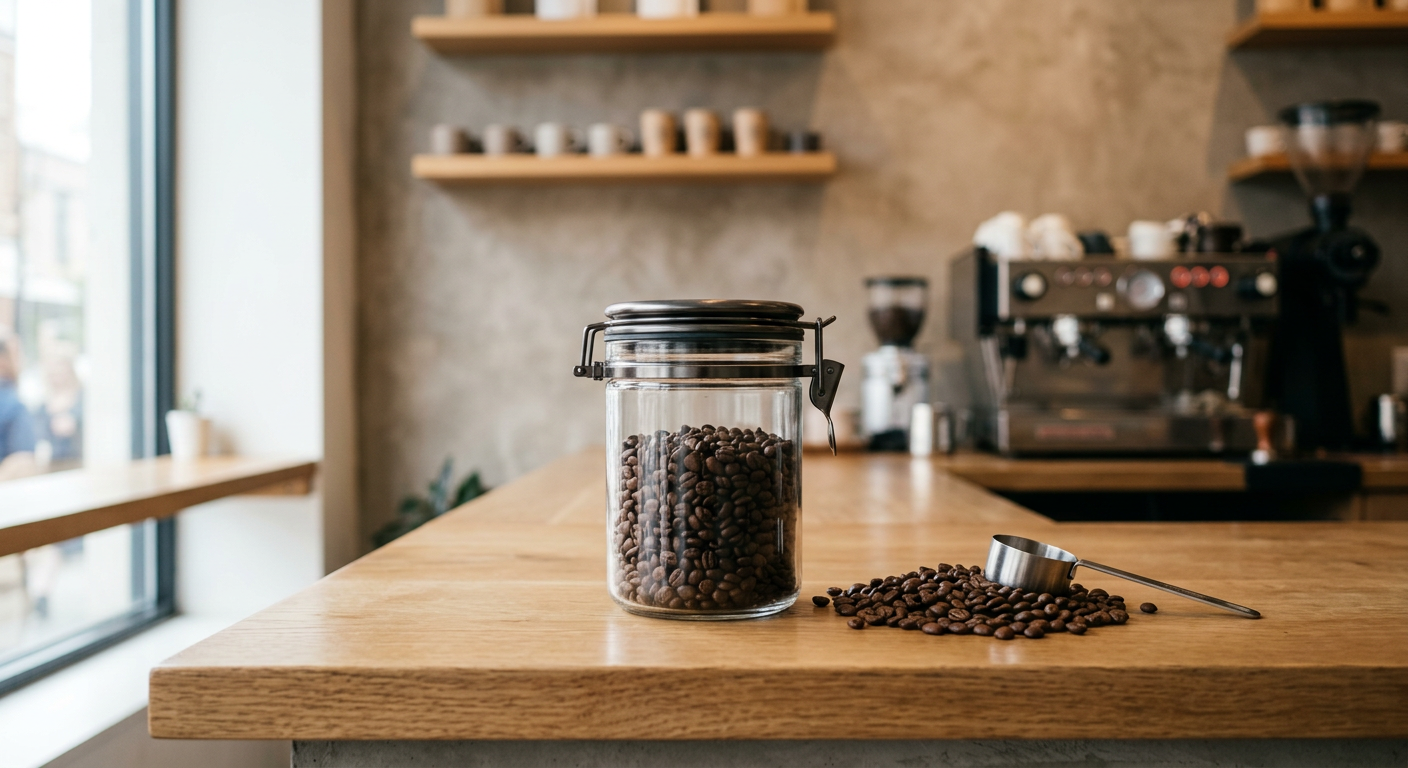 Airtight coffee bean storage