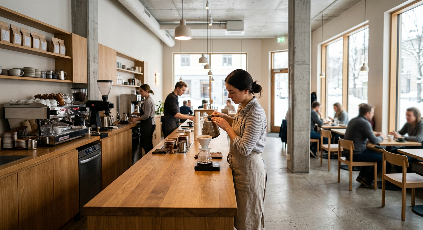 Modern Nordic coffee bar