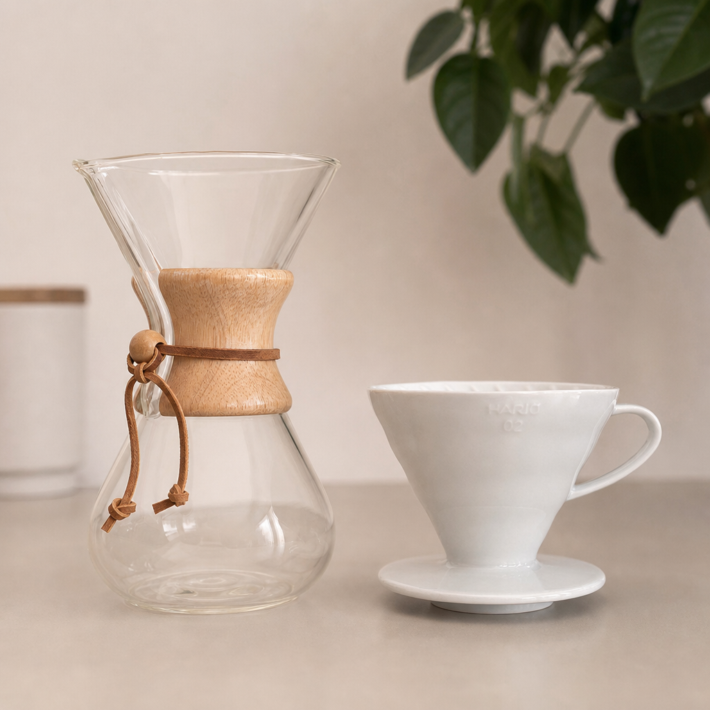 Chemex and V60 drippers