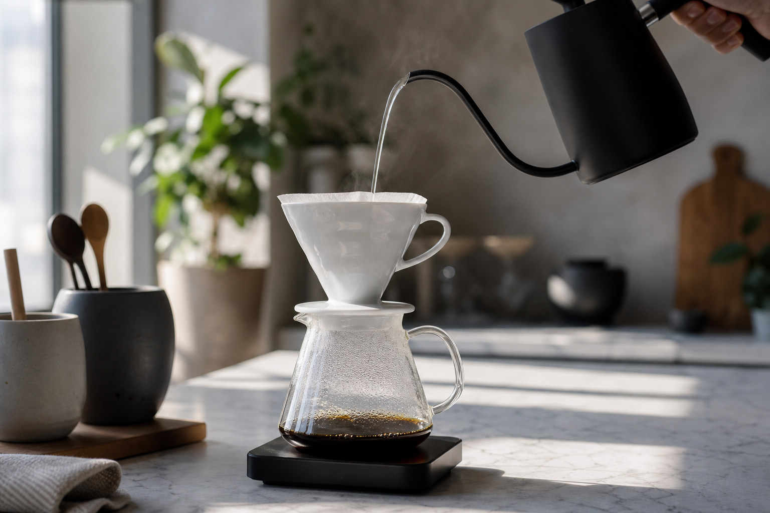 Hario V60 brewing