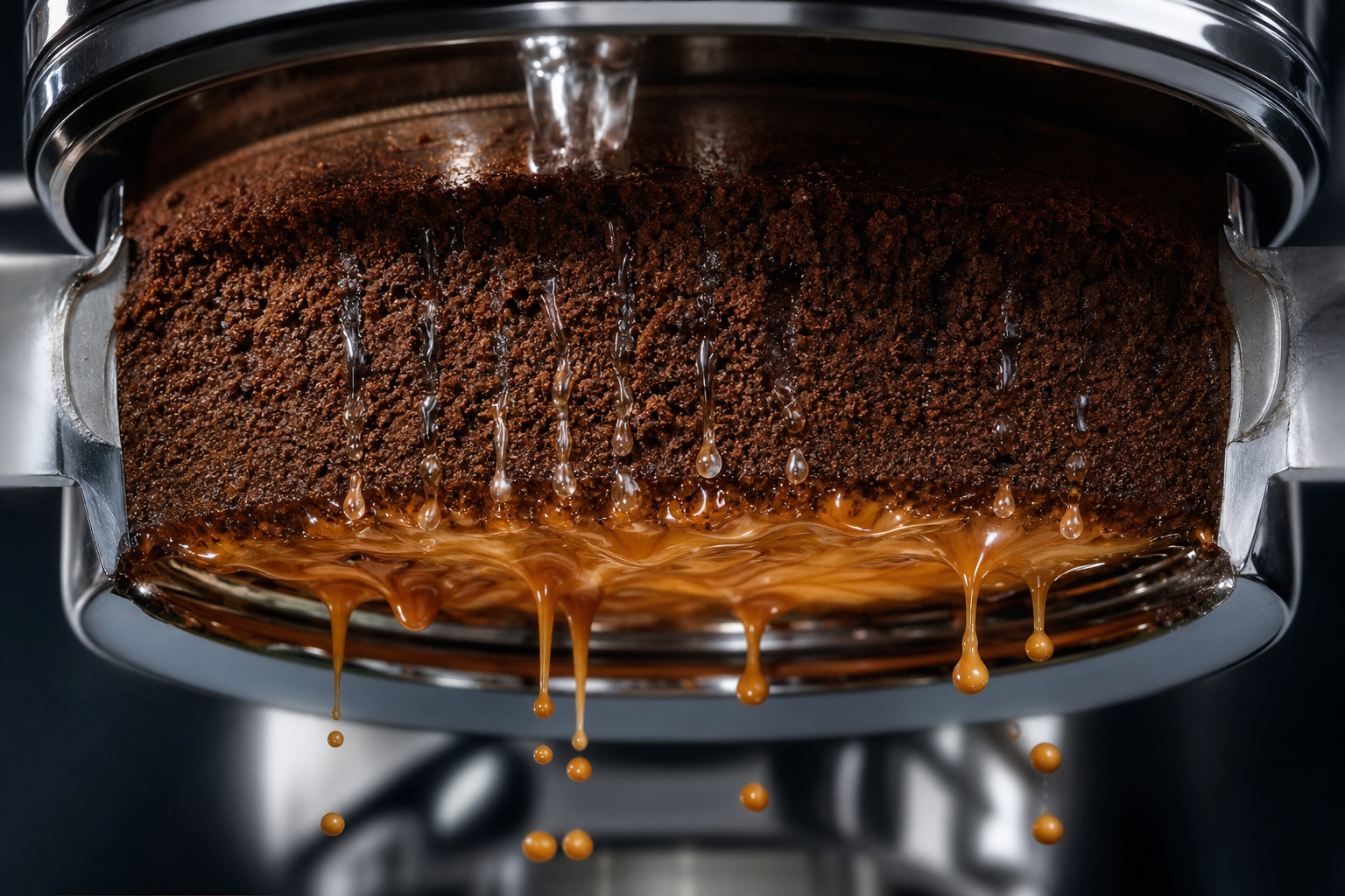 Pressurized espresso extraction